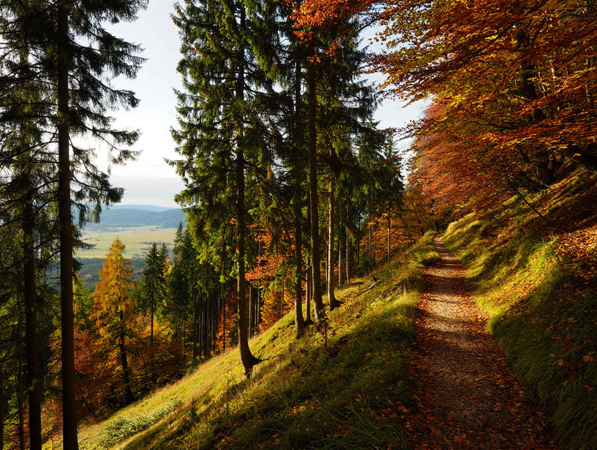 Wanderer im Schwarzwald auf einem Waldpfad